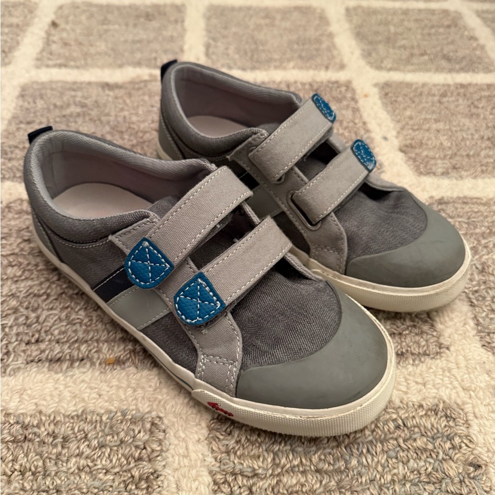 See Kai Run Gray Velcro Strap Sneakers for Kids